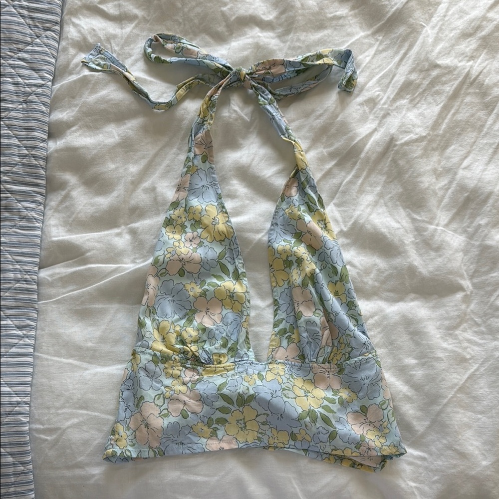Motel Rocks Floral Halter Top